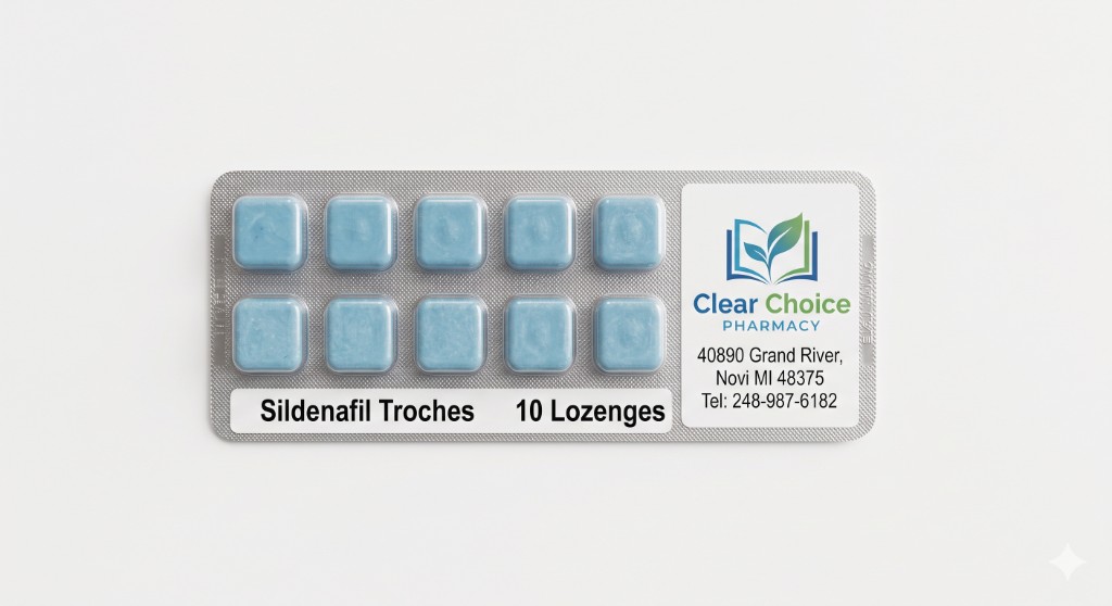 Clear Choice Pharmacy Sildenafil troches blister pack